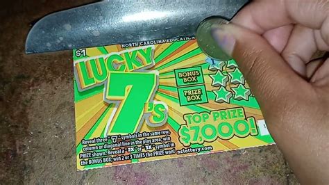 lucky 7's scratch off ticket.